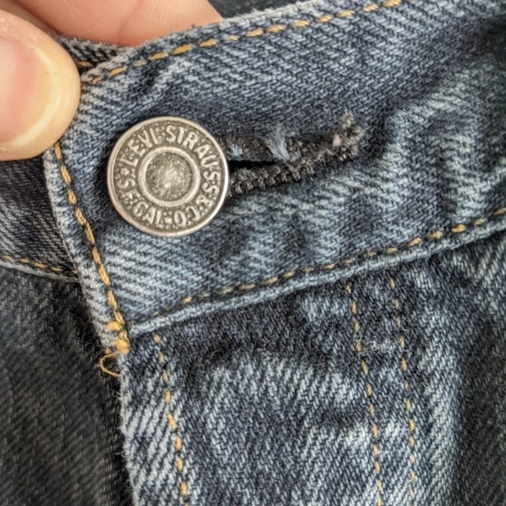 VINTAGE Levi's Button Fly Straight Leg Dark Wash 34x34